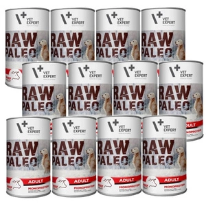 Vetexpert RAW PALEO adult beef 12x400g - hovězí konzerva