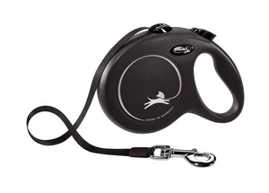 FLEXI New Classic vodítko černé S 5m do 15kg- pásek