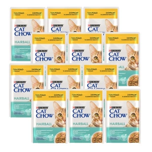 CAT CHOW Hairball Kuřecí maso a zelené fazolky v omáčce 12x85g