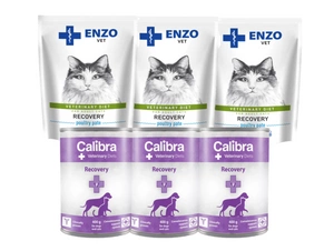 Calibra VD Dog Cat Recovery 6x400g + ENZO VET Recovery pro kočky 6x100g