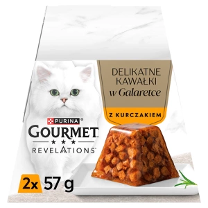 GOURMET Revelations Delikátní kousky v želé s kuřecím masem 2x57g