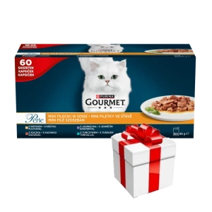 Purina Gourmet Perle Mini Filets in sauce Krmivo pro kočky 60x85g + překvapení pro kočku ZDARMA