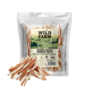 WILD FARM sendvič s kuřecím masem a treskou 500g pamlsky pro psy