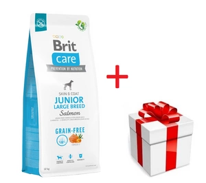BRIT CARE Dog Grain-free Junior Large Breed Salmon 12kg + překvapení