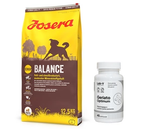 Josera Senior Balance 12,5 kg + LAB-V Geriato Optimum – Podpora zdraví seniorů pro psy a kočky 45 kapslí