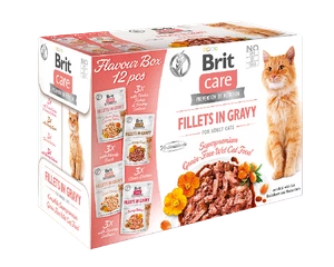 BRIT CARE Kočičí filety v omáčce mix 12x85g