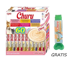 INABA Churu pro kočky - směs příchutí s tuňákem 60x14g