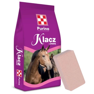 Purina Kobylka a hříbě 25kg & Kerbl Lízátko pro koně Delizia v kamenné soli, krabice po 4 ks. x 2 kg