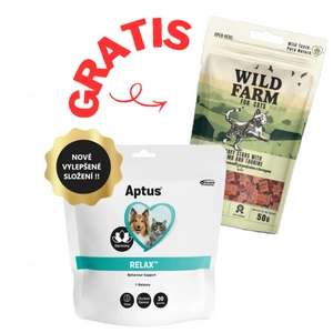 Aptus Relax vet 30chews + WILD FARM hvězdičky jehněčí maso s taurinem 50 g GRATIS