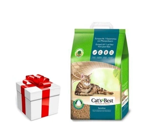 JRS Cats Best Sensitive 20l / 7,2kg + Překvapení pro kočku
