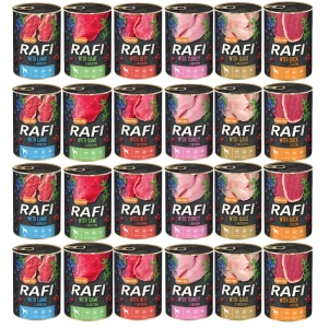 DOLINA NOTECI Rafi pro psy mix příchutí 24x400g