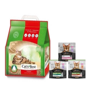 Cat's Best Original 20 l + PRO PLAN Adult cat food 400g - náhodná dodávka