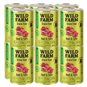 WILD FARM Premium Grain Free Beef and Tuna 12x400g - krmivo pro kočky bez obilovin