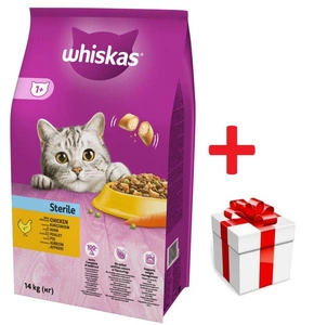 Whiskas Adult Sterile kuře 14 kg + Překvapení pro kočku