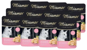 Miamor Feine Filets - mokré krmivo pro kočky filety z tuňáka s krabem 12x100g