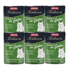 ANIMONDA Vom Feinsten Raffinesse kuře s divokou zvěřinou v rosolovité omáčce 6x85g