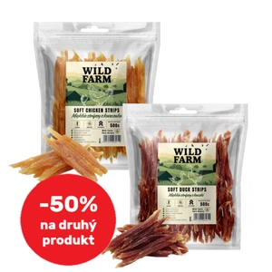 WILD FARM měkké kuřecí proužky 500g + WILD FARM měkké kachní proužky 500g