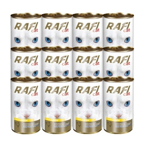 RAFI Kočičí kousky s drůbežím masem v omáčce - konzerva 12x415g