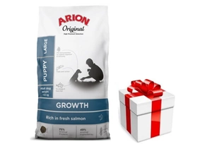 ARION Original Growth Salmon Puppy Large Breeds 12kg + překvapení pro vašeho psa ZDARMA
