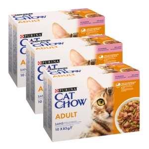 PURINA Cat Chow Krmivo pro dospělé kočky s lososem a zelenými fazolkami v želé 30x85g