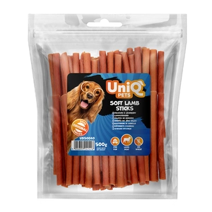 UNIQ PETS snacky pro psy 500g Jehněčí tyčinky