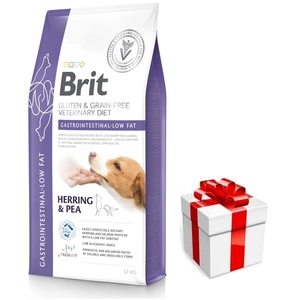 BRIT GF Veterinary Diets pro psy Gastrointestinální dieta s nízkým obsahem tuku 12kg + překvapení pro vašeho psa ZDARMA