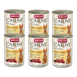 ANIMONDA Cat Carny Kitten příchuť: drůbeží koktejl 6x400g