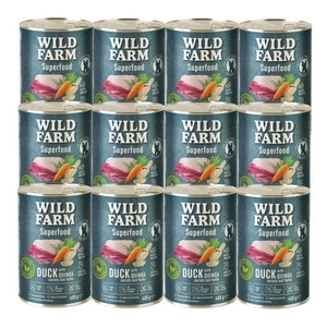 Wild Farm Superfood Duck 12x400 g bezobilné krmivo pro psy