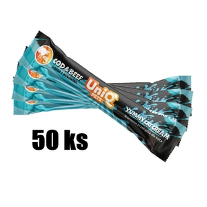 UNIQ PETS PURRCREAM lahodná omáčka pro kočky s treskou a hovězím masem 50x15g