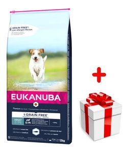 EUKANUBA Adult Small&Medium Grain Free 12kg + Překvapení pro psa