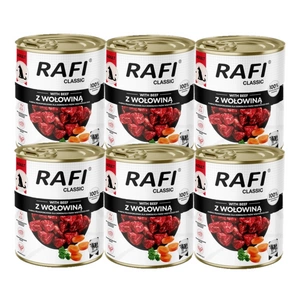 DOLINA NOTECI Mokré krmivo pro psy Rafi Classic s hovězím masem 6x800g