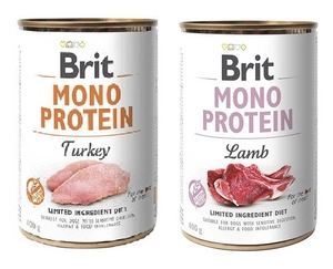 BRIT MONO PROTEIN TURKEY 6x400g + BRIT MONO PROTEIN LAMB 6x400g