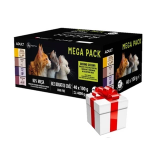 PetRepublic mokré krmivo pro kočky v jemné omáčce 40x100g + překvapení pro kočku ZDARMA