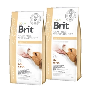Brit gf veterinární diety pro psy Hepatic 2x12kg