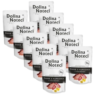 DOLINA NOTECI Kuřecí maso s těstovinami 10x100g – mokré krmivo pro psy