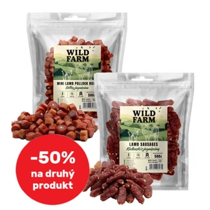 WILD FARM jehněčí klobásky 500g + WILD FARM jehněčí rolky 500g