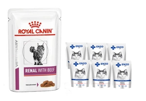 ROYAL CANIN ROYAL CANIN Renal with Beef 12x85g + ENZO VET Renal 6x100g
