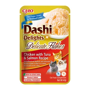 INABA Dashi Delights Delikátní vločky Kuře s tuňákem a lososem 40 g