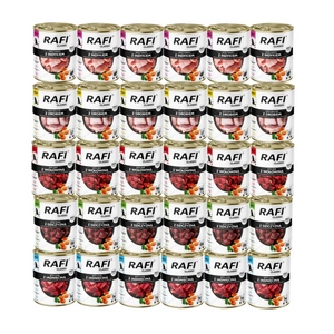 DOLINA NOTECI Mokré krmivo pro psy Rafi Classic Mix chutí 30x800g