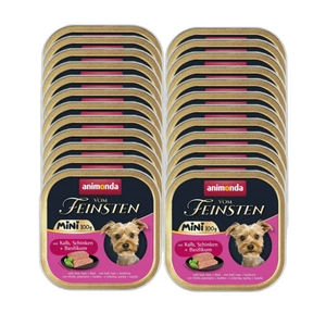 ANIMONDA Vom Feinsten mini adult  telecí maso/šunka/bazalka 24x100g