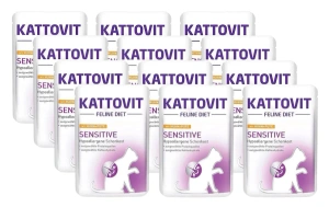 Kattovit Sensitive kuře+krutí 12x85g sáček