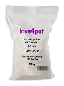 Silikonové stelivo pro kočky Sand Lavender 13kg