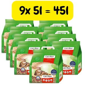 JRS Cats Best Eko Plus - dřevěné hrudkující stelivo 45l / 9x2,1kg