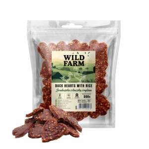 WILD FARM Srdíčka s kachnou a rýží 500g pamlsky pro psy