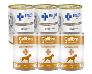 Calibra Veterinary Diets Dog Gastrointestinal 6x400g + ENZO VET Střevní dieta s jehněčím masem pro psy 6x400g