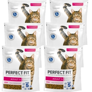 PERFECT FIT (Adult 1+) 6x750g Suché krmivo bohaté na lososa pro dospělé kočky