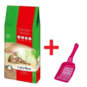 JRS Cat's Best Original (Eko Plus) dřevěné stelivo 40l  + TRIXIE Lopatka na kočičí stelivo SLEVA 3%