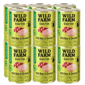 WILD FARM Premium Grain Free Wild Boar and Chicken 12x400g - krmivo pro kočky bez obilovin