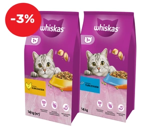 Whiskas Adult kuře 14 kg + Whiskas Adult tuňák 14 kg