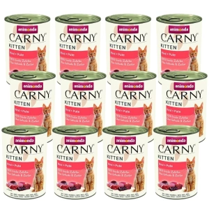 ANIMONDA Cat Carny Kitten chuť: hovězí, krůtí srdce 12x400g